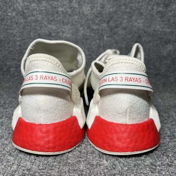 Adidas NMD_R1 V2 Shoes Mens Size 7 White Green Red Mexico City Boost FY6629 - Picture 4 of 10